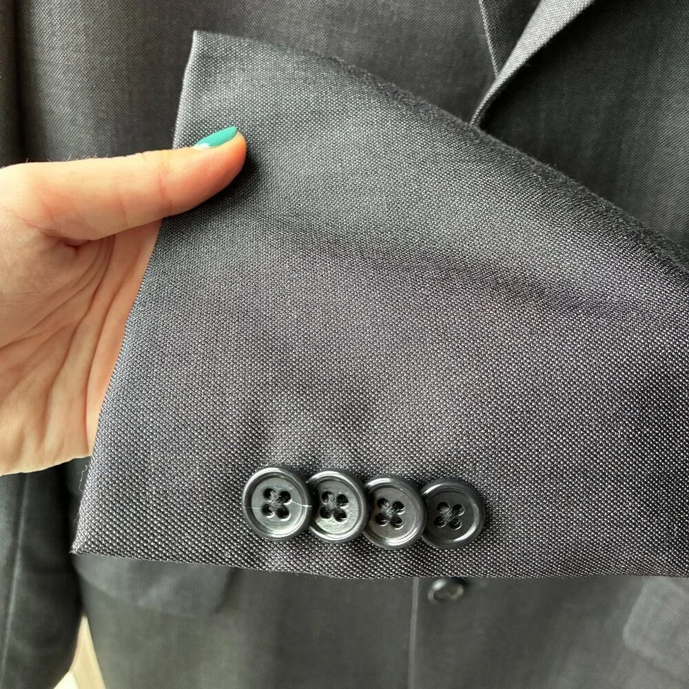 Michael Kors Men's Gray Wool Two-Button Blazer - Size 38R